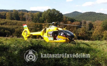Mentőhelikopter sietett egy sérülthöz Dobogókőn