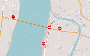 Forgalomkorlátozások lesznek hétfőn a Mária Valéria hídon és környékén