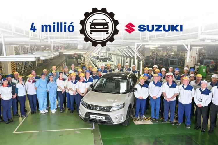Legördült a gyártósorról a 4 milliomodik esztergomi Suzuki