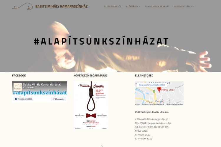 Elindult a Babits Mihály Kamaratársulat honlapja