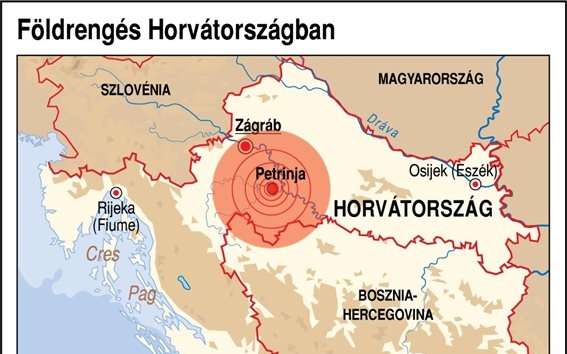 Elenyésző számú kárt jelentettek Magyarországon a horvát földrengés után