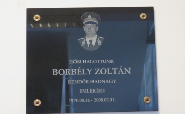 Utcát neveztek el a szolgálatteljesítés közben elhunyt Borbély Zoltánról