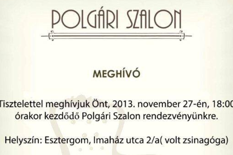 Polgári Szalon a Heti Válasz főszerkesztőjével Esztergomban