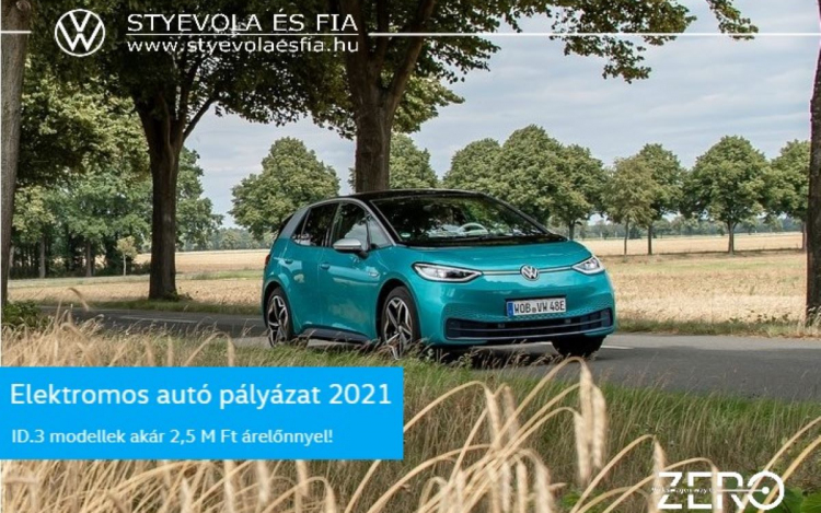 Újra van támogatás elektromos autó vásárlásra! Vásároljon most elektromos autót a Styevola és Fia Kft-nél! 