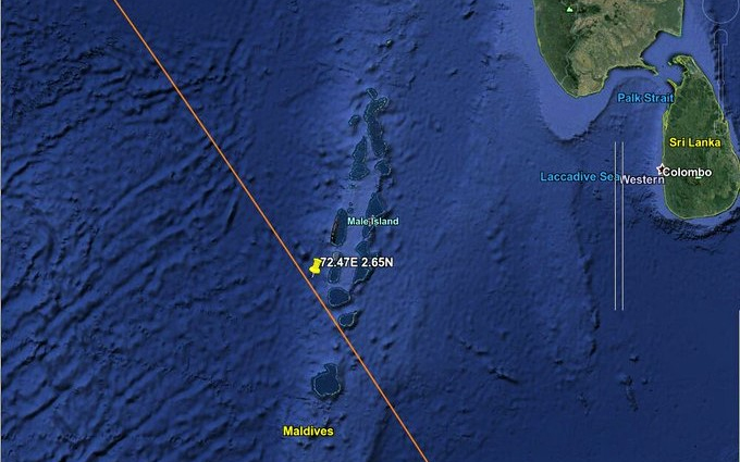 A Maldív-szigetek mellett csapódott az óceánba a kínai rakéta