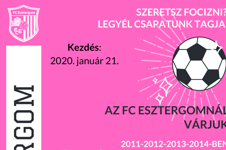 Már a lányok is rúgják a bőrt az FC Esztergomban – Várják a további jelentkezőket!